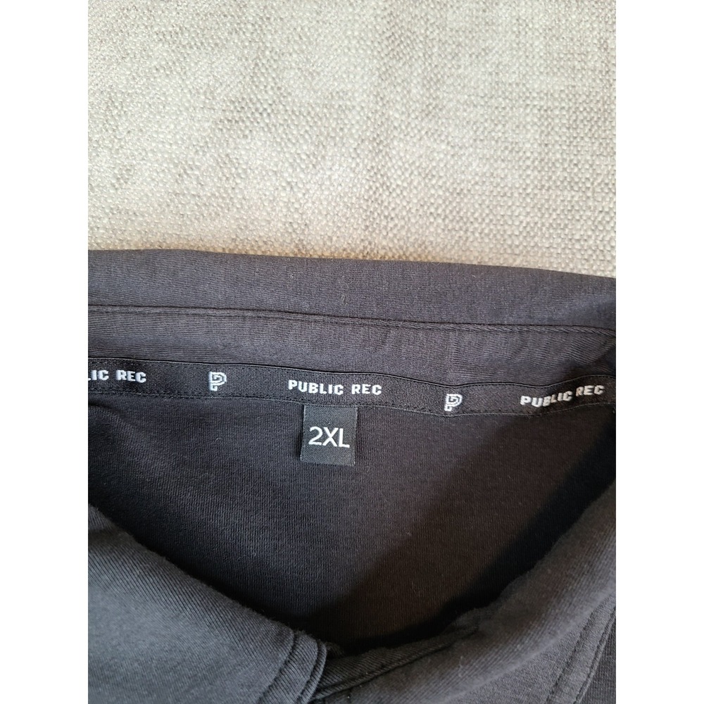 Public Rec Shirt Mens XXL Black Go To Polo Performance Stretch Golf Athletic - Picture 6 of 8